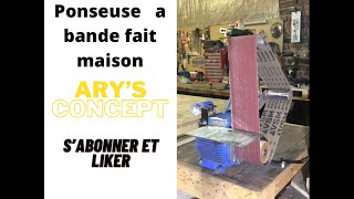 ponceuse a bande fait maisonhomemade belt grinder [upl. by Nerrat]