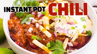 Instant Pot Chili Recipe  Thick and Hearty ONE POT MEAL [upl. by Worlock290]