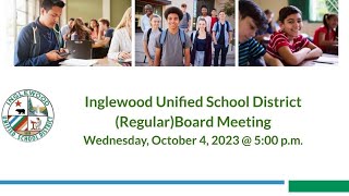 IUSD RegularBoard Meeting Wednesday October 4 2023  500 pm [upl. by Quennie]