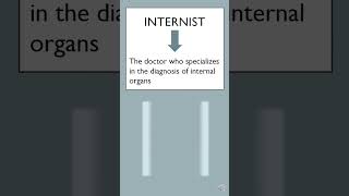 Internist Medical Profession Vocabulary [upl. by Ylrehc]