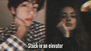 Stuck in an elevator  Taehyung ff  KTH Oneshot [upl. by Rehpinej]