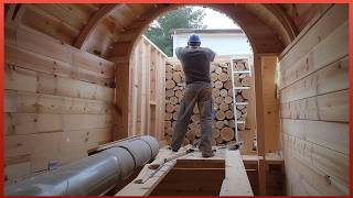 Man Builds Underground Sauna in his Backyard  Start to Finish by DmitryLukinDIY [upl. by Jedidiah]