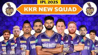 IPL 2025  Kolkata Knight Riders New Squad  KKR Full Squad 2025  KKR Team 2025 Players List [upl. by Mcginnis]