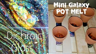 How toMini POT MELT Dichroic glass Drippendant size Galaxy use scrap upFused glass Art [upl. by Lubba]