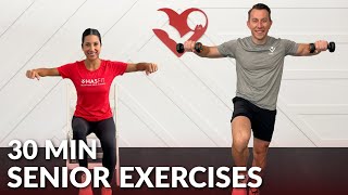 30 Min Senior Exercises at Home with Chair Workouts amp Seated Exercises for Seniors Over 60 amp Elderly [upl. by Ewan587]