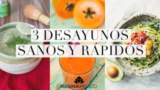 Tres desayunos sanos y rápidos que te llenan de energía y belleza [upl. by Goldwin]