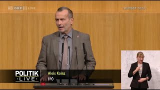 Alois Kainz  Budget 2024  Land und Forstwirtschaft  22112023 [upl. by Johannah]