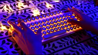 ASMR  LED Keyboard Clicking Typing Touching amp Brushing  Soft Speaking Ramble [upl. by Aikaz468]