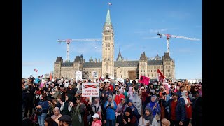 Thousands Gather For Ottawa Protest [upl. by Fronia]