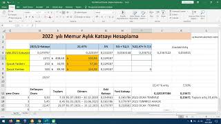 2022 Memur Aylık Katsayı Hesaplama  Enflasyon OranıToplu Sözleşme Oranı Hesaplama 2997 Zam [upl. by Trilby819]