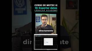 Curso de Motec i2 10 Exportar datos [upl. by Ahsenrat494]