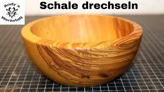 Schöne Holzschale drechseln  Wood turned Bowl  diy [upl. by Esilrahc83]