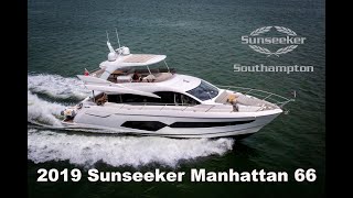 2019 Sunseeker Manhattan 66 Motor Yacht For Sale  £1950000  Under Offer [upl. by Ehcadroj621]