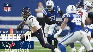 Houston Texans vs Indianapolis Colts  2023 Week 18 Game Highlights [upl. by Aloek557]