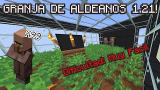 Granja de Aldeanos Sencilla para 121  Tutorial Minecraft [upl. by Beale]