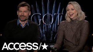 Nikolaj CosterWaldau amp Gwendoline Christie Prove Their GoT Connection Is The Real Deal  Access [upl. by Elockin425]