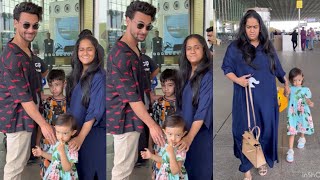 Salman Khan Sister Arpita Khan amp Husband Ayush Sharma with Kids Spotted at Airport [upl. by Eckardt40]