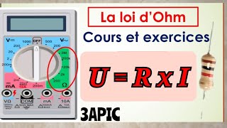 La loi dohm cours et exercices corrigés en physique 3eme année collège [upl. by Patnode847]