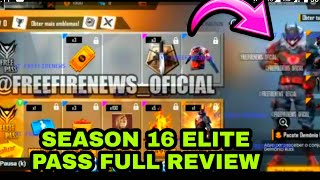 SEASON 16 ELITE PASS FULL REVIEW  FREE FIRE NEW ELITE PASS REAL REVIEW  RITIK GAMING [upl. by Caniff198]