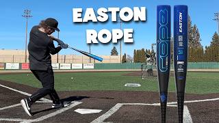 Hitting with the EASTON ROPE  BBCOR Baseball Bat Review [upl. by Dnalyar535]