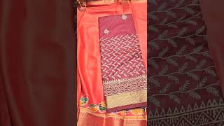 New Design Hand Printed Pure Chanderi Silk Saree Chittoor and Tirupati  9052563254 [upl. by Niu383]