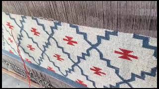 Wool Jute Kilim Rugs Dhurrie Carpet Weaving Video [upl. by Aurel560]