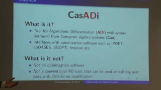 Introduction to Optimization and Optimal Control using the software packages CasADi and ACADO [upl. by Rizzo742]