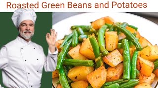 Roasted Green Beans and Potatoes  kitchen life viral food kitchen youtube trending [upl. by Leuams]