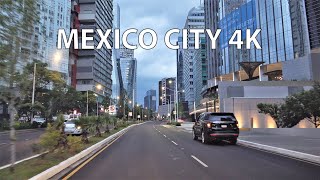 Skyscraper Sunset  Mexico City 4K  Driving Downtown [upl. by Meehan]