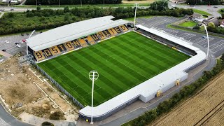 Boston United Jakemans Community Stadium by Drone 4K [upl. by Ardekan671]