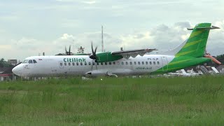 Citilink ATR72600 PKGJP takeoff at Yogyakarta Adisucipto Airport [upl. by Dacie]