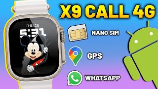 SMARTWATCH X9 CALL 4G COM ANDROID 81 ENTRADA PRA SIM CARD  PLAY STORE  GPS  NFC E JOGOS [upl. by Kirkwood]