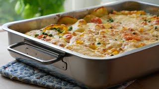 Kartoffel Gemüse Auflauf Rezept  Veggie Potato Bake Recipe  ENG SUBS [upl. by Enaud]