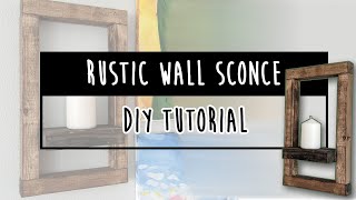 DIY Rustic Wood Shelf Sconce  Codys Craft Corner [upl. by Radek]