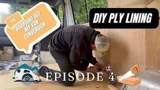 Converting a Mercedes Sprinter for Van Life Adventures  Ply Lining Episode 4 [upl. by Ahseile41]