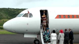 Queen Beatrix arrives on St Eustatius [upl. by Nolyag]