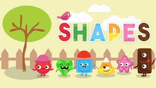 Candy Shapes  Learn to draw 10 colorful basic shapes  Candybots Games [upl. by Eadas369]