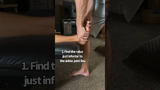 Ankle Joint Mobilization Posterior Talar Glide anklepain physicaltherapy [upl. by Ainahs]