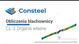 Obliczenia blachownicy 3 Drgania własne Materiały do ćwiczeń Konstrukcje metalowe PWr [upl. by Adnilym]