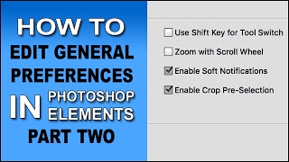 General Preferences in Photoshop Elements Part Two [upl. by Adnoved775]