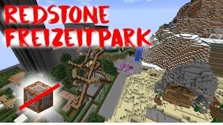 Redstone Freizeitpark in Minecraft  Update Jetzt mit Wasserbahn [upl. by Anilek]