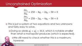 32  Unconstrained Optimization  Multiple Variables [upl. by Ramos]