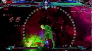 blazblue chrono phantasma unlimited hazama combo [upl. by Mic]