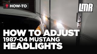 Mustang Headlights How To AdjustAim 8704 Mustang Headlights [upl. by Llertac7]