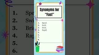 Synonyms  Synonyms for quotFastquot  English Grammar  The Study Corner  synonyms shorts [upl. by Fruma]