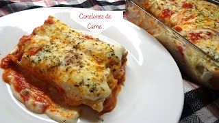 Como Hacer unos Canelones de Carne Fáciles y Ricos Mis Recetas Deliciosas [upl. by Ezzo]