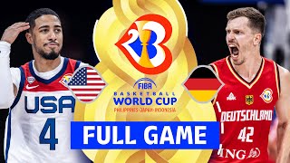 SEMIFINALS USA vs Germany  Full Basketball Game  FIBA Basketball World Cup 2023 [upl. by Nohsav340]