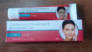 CLINSOL PLUS GelClindamycin Phosphate amp Isotretinoin GelकीलमुहासेPimplesAcneकी best दवा [upl. by Burne301]