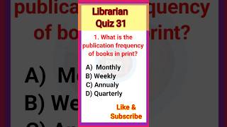 Library and Information Science MCQs for All Exams shorts [upl. by Nnyl]