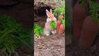 Rabbit eating carrots [upl. by Akered]